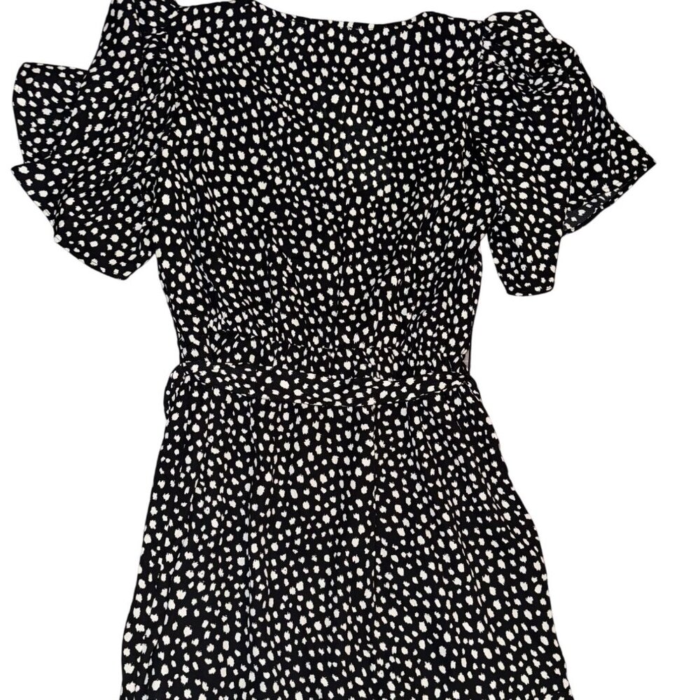 Lola Grace Womens Black & White Polka Dot Dress - Size M - Picture 4 of 6